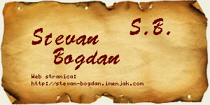 Stevan Bogdan vizit kartica